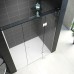 Frameless Shower Screen Wall to Wall Hinge Panel & Door & Infill 2050H