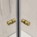 Semi Frameless Shower Screen Corner Entry with Double Sliding Doors 1900H adjustable (Brushed Gold)