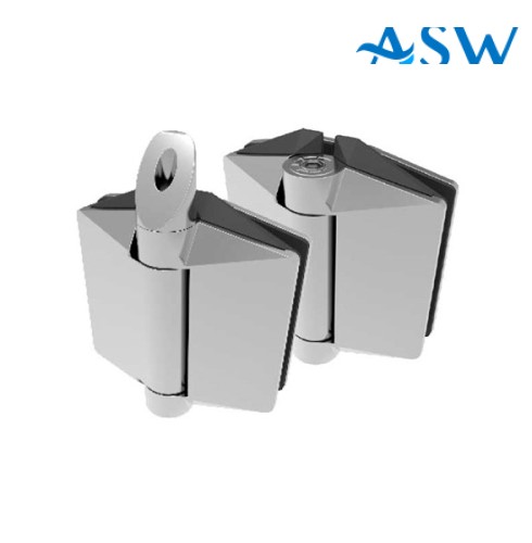 125 POLARIS Premium Glass to Glass Hinge set Soft Close