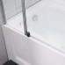 Frameless Shower Screen Chrome Fixed & Pivot panel Bathtub 1500H with wall channel