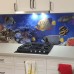 Toughened glass splashback with custom digital print
