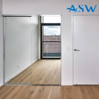 Frameless Sliding Wardrobe Doors Mirror Finish