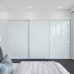 Fully Framed Sliding Wardrobe Doors Greenish white glass