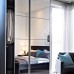 Frameless Sliding Wardrobe Doors Mirror with Horizontal Strips