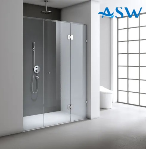 Frameless Shower Screen Wall to Wall Hinge Panel & Door & Infill 2050H