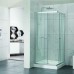 Semi Frameless Shower Screen Corner Entry with Double Sliding Doors 1900H adjustable