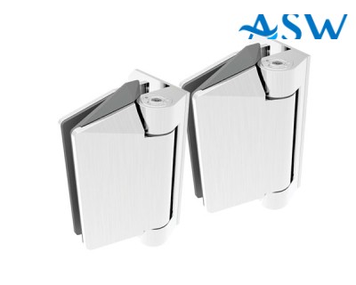 125 POLARIS Premium Wall or Post to Glass Gate Hinge Set Soft Close