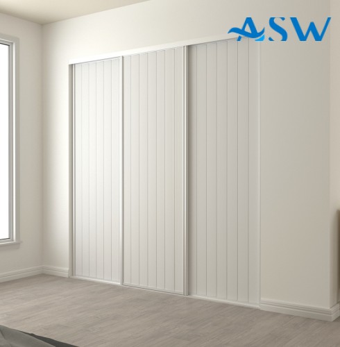 Fully Framed Sliding Wardrobe Unpainted Doors VJ Routed MDF