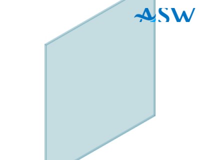 Clearglaze Frameless Channel 12mm Toughened Glass Panel 1350H