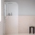 Frameless Shower Screen Fixed Free Standing Panel 2050H with Radius corner 200mm