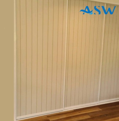 Slim Line Framed Sliding Wardrobe Unpainted Doors VJ