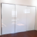Frameless Sliding Wardrobe Doors Super White Glass