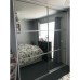 Frameless Sliding Wardrobe Doors Mirror with Horizontal Strips