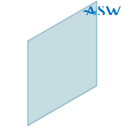 Clearglaze Frameless Channel 12mm Toughened Glass Panel 1350H