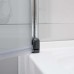Frameless Shower Screen Pivot Swing Panel with curved corner Bathtub 1500H x 850W 6mm