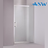 Semi Frameless Shower Screen Wall to Wall with Sliding Door 1900H adjustable