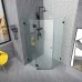 Frameless Shower Screen Diamond Shape with Hinged Door 2000H Pre-Drilled