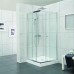 Semi Frameless Shower Screen Corner Entry with Double Sliding Doors 1900H adjustable
