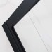 Fully Framed Shower Screen Panel Black Frame 15 Sections 6mm 2000H with support arm